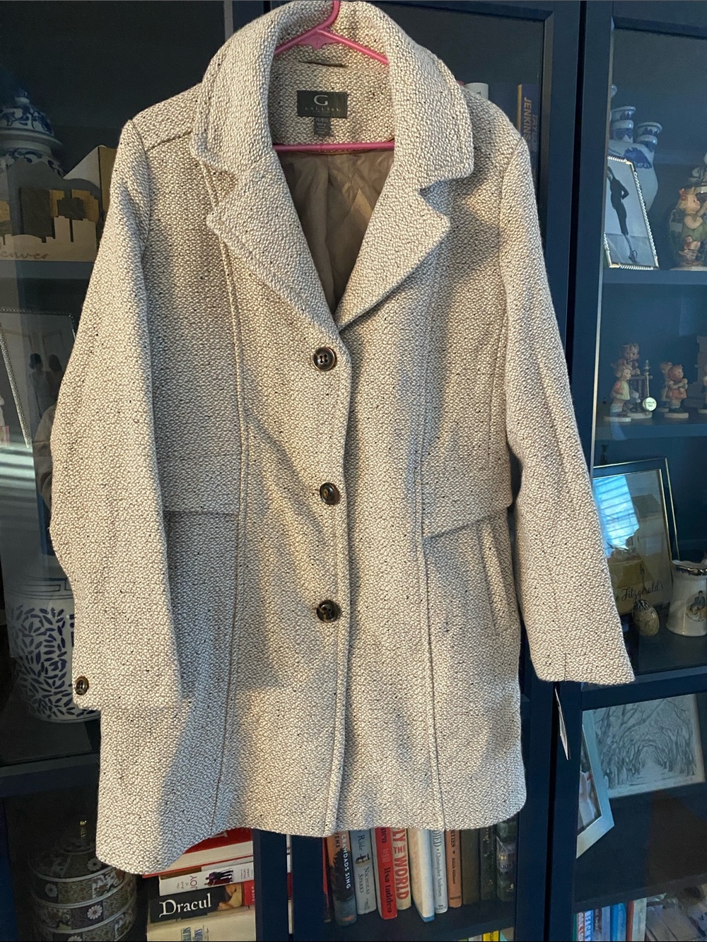 NWT J. Gallery (Gallery) Women’s Oatmeal Tweed Winter Coat